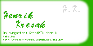 henrik kresak business card